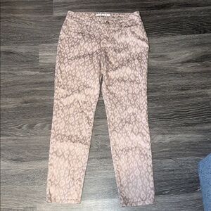 NWOT Boston Proper Pink and Champagne Animal Print Jean Size 4